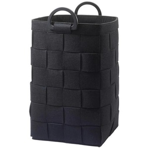 Aquanova Wäschekorb Dix, Schwarz, Textil, 66 L, rechteckig, 34x57.5x34 cm, umweltfreundlich, Badaccessoires, Wäschesäcke & Tonnen