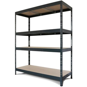 AR SHELVING AR SHELVING Rivet Steckregal mit 4 Böden, 180x180x60, Grau