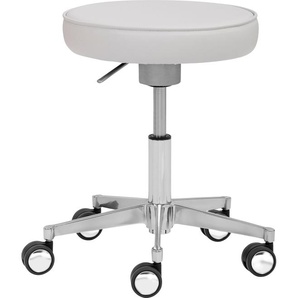 Arbeitshocker MAYER SITZMÖBEL Funktionsdrehhocker myXPERT Hocker Gr. B/H/T: 47,5 cm x 72,5 cm x 47,5 cm, Kunstleder, stufenlose Höhenverstellung, Bewegungsfreiheit 360, Hebelauslöse, grau (hellgrau) Bürohocker Drehhocker ermöglicht dynamisches Sitzen