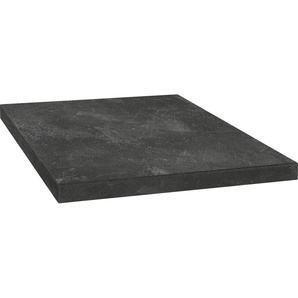 Arbeitsplatte OPTIFIT Luzern Tischplatten Gr. B/T/H: 210cm x 60cm x 3,8cm, schwarz (black stone) 38 mm stark