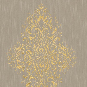 Architects Paper Textiltapete Luxury wallpaper, leicht strukturiert, Barock, gemustert, ornamental, Textil Tapete Barock Metallic Effekt Tapeten Wohnzimmer Schlafzimmer