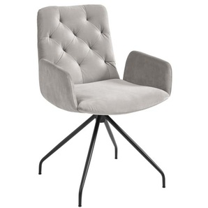 Armlehnstuhl Sixty Chair, silver, 2-er Set