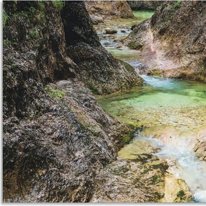 Artland Alu-Dibond-Druck Almbachklamm im Berchtesgadener Land, Gewässer (1 St), für Innen- und Außenbereich geeignet, Outdoorbild