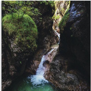 Artland Alu-Dibond-Druck Almbachklamm im Berchtesgadener Land II, Gewässer (1 St), für Innen- und Außenbereich geeignet, Outdoorbild