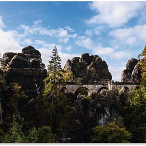 Artland Alu-Dibond-Druck Bastei in der Sächsische Schweiz, Berge & Alpenbilder (1 St), für Innen- und Außenbereich geeignet, Outdoorbild