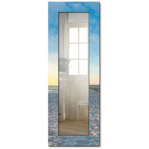 Artland Dekospiegel Ostsee7 - Strandkorb, gerahmter Ganzkörperspiegel, Wandspiegel, mit Motivrahmen, Landhaus