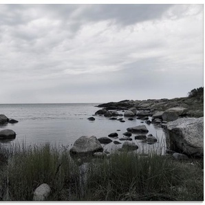 Artland Glasbild Einsame Bucht am Meer, Gewässer (1 St), in verschiedenen Größen