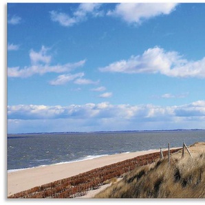 Artland Küchenrückwand Leuchtturm Sylt, (1-tlg), Alu Spritzschutz mit Klebeband, einfache Montage