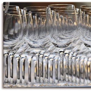 Artland Leinwandbild Weingläser, Geschirr & Besteck (1 St), auf Keilrahmen gespannt