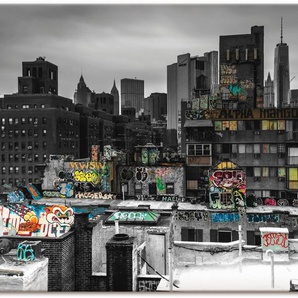 Artland Wandbild Graffiti in New York, Amerika (1 St), als Leinwandbild, Poster in verschied. Größen