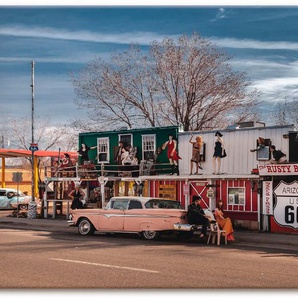 Artland Wandbild Historische Route 66 in Seligman, Amerika (1 St), als Leinwandbild, Poster in verschied. Größen