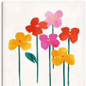 Artland Wandbild Kleine glückliche Blumen, Blumenbilder (1 St), als Leinwandbild, Poster in verschied. Größen