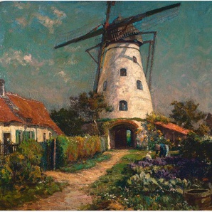 Artland Wandfolie Bauerngarten bei einer Windmühle., Gebäude (1 St), selbstklebend