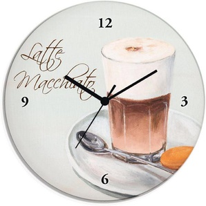 Artland Wanduhr Latte Macchiato (wahlweise mit Quarz- oder Funkuhrwerk, lautlos ohne Tickgeräusche)