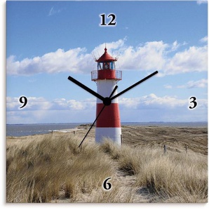 Artland Wanduhr Leuchtturm Sylt (wahlweise mit Quarz- oder Funkuhrwerk, lautlos ohne Tickgeräusche)