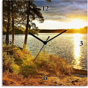 Artland Wanduhr Sonnenuntergang über See Algonquin Park (wahlweise mit Quarz- oder Funkuhrwerk, lautlos ohne Tickgeräusche)