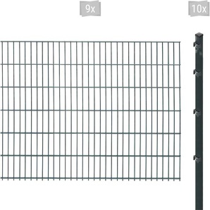 ARVOTEC Doppelstabmattenzaun ESSENTIAL 123 zum Einbetonieren Zaunelemente Zaunhöhe 123 cm, Zaunlänge 2 - 60 m Gr. H/L: 123cm x 18 m, Pfosten: 10 St., grau (anthrazit)