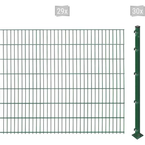 ARVOTEC Doppelstabmattenzaun ESSENTIAL 143 zum Aufschrauben Zaunelemente Zaunhöhe 143 cm, Zaunlänge 2 - 60 m Gr. H/L: 143 cm x 58 m, Pfosten: 30 St., grün (dunkelgrün) Zaunelemente
