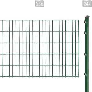 ARVOTEC Doppelstabmattenzaun EXCLUSIVE 103 zum Einbetonieren Zaunelemente Zaunhöhe 103 cm, Zaunlänge 2 - 60 m Gr. H/L: 103 cm x 46 m, Pfosten: 24 St., grün (dunkelgrün)