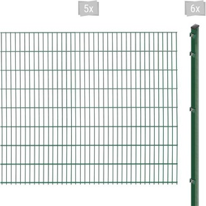 ARVOTEC Doppelstabmattenzaun EXCLUSIVE 163 zum Einbetonieren Zaunelemente Zaunhöhe 163 cm, Zaunlänge 2 - 60 m Gr. H/L: 163 cm x 10 m, Pfosten: 6 St., grün (dunkelgrün) Zaunelemente