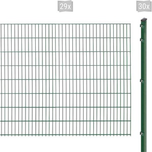ARVOTEC Doppelstabmattenzaun EXCLUSIVE 163 zum Einbetonieren Zaunelemente Zaunhöhe 163 cm, Zaunlänge 2 - 60 m Gr. H/L: 163 cm x 58 m, Pfosten: 30 St., grün (dunkelgrün) Zaunelemente