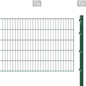 ARVOTEC Einstabmattenzaun ESSENTIAL 100 zum Aufschrauben Zaunelemente Zaunhöhe 100 cm, Zaunlänge 2 - 60 m Gr. H/L: 100 cm x 22 m, Pfosten: 12 St., grün (dunkelgrün) Zaunelemente