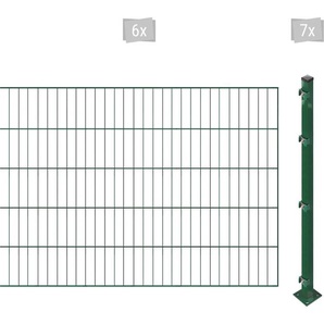 ARVOTEC Einstabmattenzaun ESSENTIAL 100 zum Einbetonieren Zaunelemente Zaunhöhe 100 cm, Zaunlänge 2 - 60 m Gr. H/L: 100cm x 12 m, Pfosten: 7 St., grün (dunkelgrün)