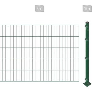 ARVOTEC Einstabmattenzaun ESSENTIAL 100 zum Einbetonieren Zaunelemente Zaunhöhe 100 cm, Zaunlänge 2 - 60 m Gr. H/L: 100cm x 18 m, Pfosten: 10 St., grün (dunkelgrün)