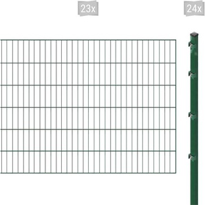 ARVOTEC Einstabmattenzaun ESSENTIAL 120 zum Aufschrauben Zaunelemente Zaunhöhe 120 cm, Zaunlänge 2 - 60 m Gr. H/L: 120 cm x 46 m, Pfosten: 24 St., grün (dunkelgrün) Zaunelemente