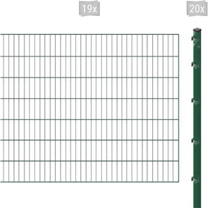 ARVOTEC Einstabmattenzaun ESSENTIAL 140 zum Aufschrauben Zaunelemente Zaunhöhe 140 cm, Zaunlänge 2 - 60 m Gr. H/L: 140 cm x 38 m, Pfosten: 20 St., grün (dunkelgrün) Zaunelemente