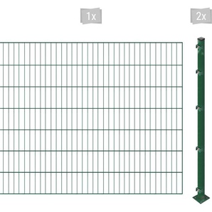 ARVOTEC Einstabmattenzaun ESSENTIAL 140 zum Einbetonieren Zaunelemente Zaunhöhe 140 cm, Zaunlänge 2 - 60 m Gr. H/L: 140 cm x 2 m, Pfosten: 2 St., grün (dunkelgrün) Zaunelemente