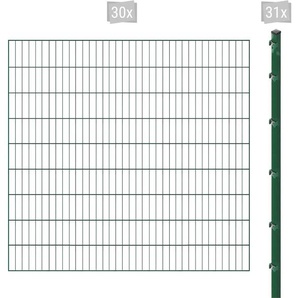 ARVOTEC Einstabmattenzaun ESSENTIAL 180 zum Aufschrauben Zaunelemente Zaunhöhe 180 cm, Zaunlänge 2 - 60 m Gr. H/L: 180 cm x 60 m, Pfosten: 31 St., grün (dunkelgrün) Zaunelemente
