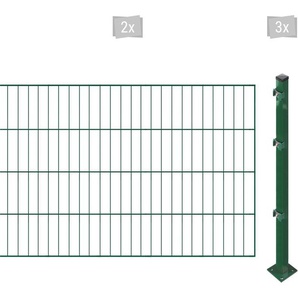 ARVOTEC Einstabmattenzaun ESSENTIAL 80 zum Einbetonieren Zaunelemente Zaunhöhe 80 cm, Zaunlänge 2 - 60 m Gr. H/L: 80 cm x 4 m, Pfosten: 3 St., grün (dunkelgrün) Zaunelemente