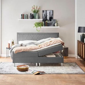 ATLANTIC home collection Boxbett Helen, Tonnentaschenfederkern-Matratze und Topper, wahlweise mit Bettkasten