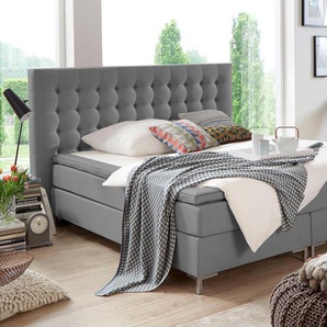 ATLANTIC home collection Boxspringbett Anni, mit Bonnell-Federkernmatratze und Topper