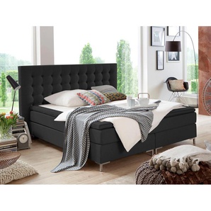 ATLANTIC home collection Boxspringbett Anni, mit Bonnell-Federkernmatratze und Topper