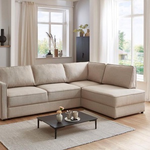 ATLANTIC home collection Schlafsofa Chill, Ecksofa mit Bettfunktion und Bettkasten