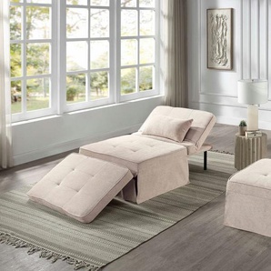 ATLANTIC home collection Schlafsofa Finn, wandelbar zum Loungesessel, Relaxliege und Gästebett, inkl. Kissen