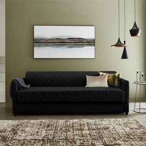 ATLANTIC home collection Schlafsofa Ken, mit Bettfunktion, inklusive Topper mit abnehmbarem Bezug