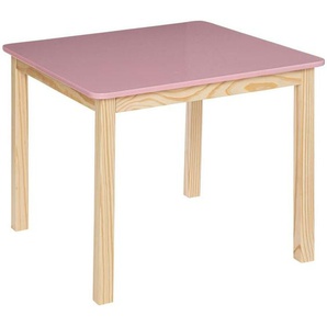 Atmosphera Créateur Dintérieur - Tisch Classic Kiefer & Holz - pink - 60x60 cm