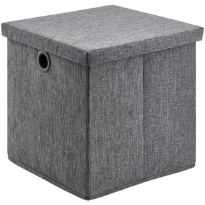 Aufbewahrungsbox - grau - Polyester, Pappe - 32 cm - 30 cm - 32 cm | Möbel Kraft