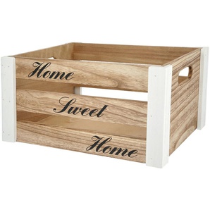 Aufbewahrungsbox Home sweet Home | holzfarben | 37,5 cm | 18 cm | 27,3 cm |