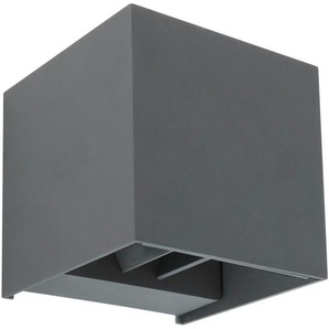 Außenleuchte Aluminium - schwarz - Materialmix - 10 cm - 10 cm - 10 cm | Möbel Kraft