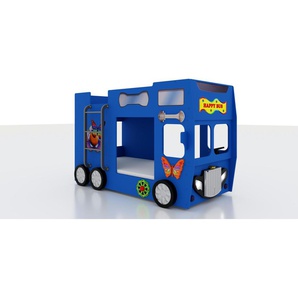 Autobett Bus - blau - Materialmix - 116 cm - 150 cm | Möbel Kraft