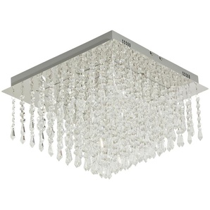 HELL-höllisch gutes Licht LED-Deckenleuchte, chrom mit Glasbehang - silber - Materialmix - 40 cm - 30 cm - 40 cm | Möbel Kraft