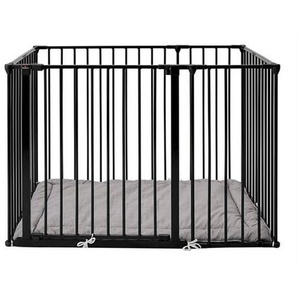 Baby Dan Laufgitter Olaf, Schwarz, Metall, 102x70.5 cm, Grüner Punkt, BPA-frei, Europäischer Sicherheitsstandard, Made in Denmark, Cradle to Cradle®, Babysicherheit, Schutzgitter