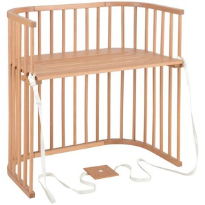 Babybay Beistellbett Babybay Boxspring, Natur, Holz, Buche, massiv, 54x96.5x96 cm, TÜV-geprüft, GS-geprüft, EN 71, Lattenrost stufenlos höhenverstellbar, zur Sitzbank umbaubar, zum Gitterbett sehr stabil, Babymöbel, Babybetten, Beistellbetten