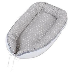 Babybay Kuschelnest Babybay, Weiß, Hellgrau, Textil, Stern, Füllung: Polyester, 50x13x90 cm, Oeko-Tex® Standard 100, Babyheimtextilien, Babynestchen, Kuschelnest