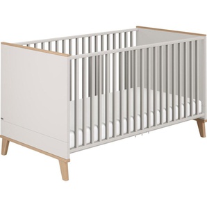 Babybett PAIDI Fiene Babybetten Gr. Komfort-Lattenrost, B/H/L: 76 cm x 82 cm x 145 cm, kein Härtegrad, grau (kieselgrau) Baby Gitterbetten 4-fach höhenverstellbar, mit Airwell Comfort Federleistenrost