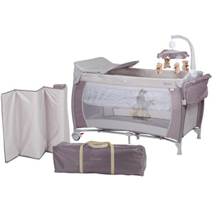 BabyGo Baby-Reisebett Sleeper Deluxe, beige, mit Musik-Mobile